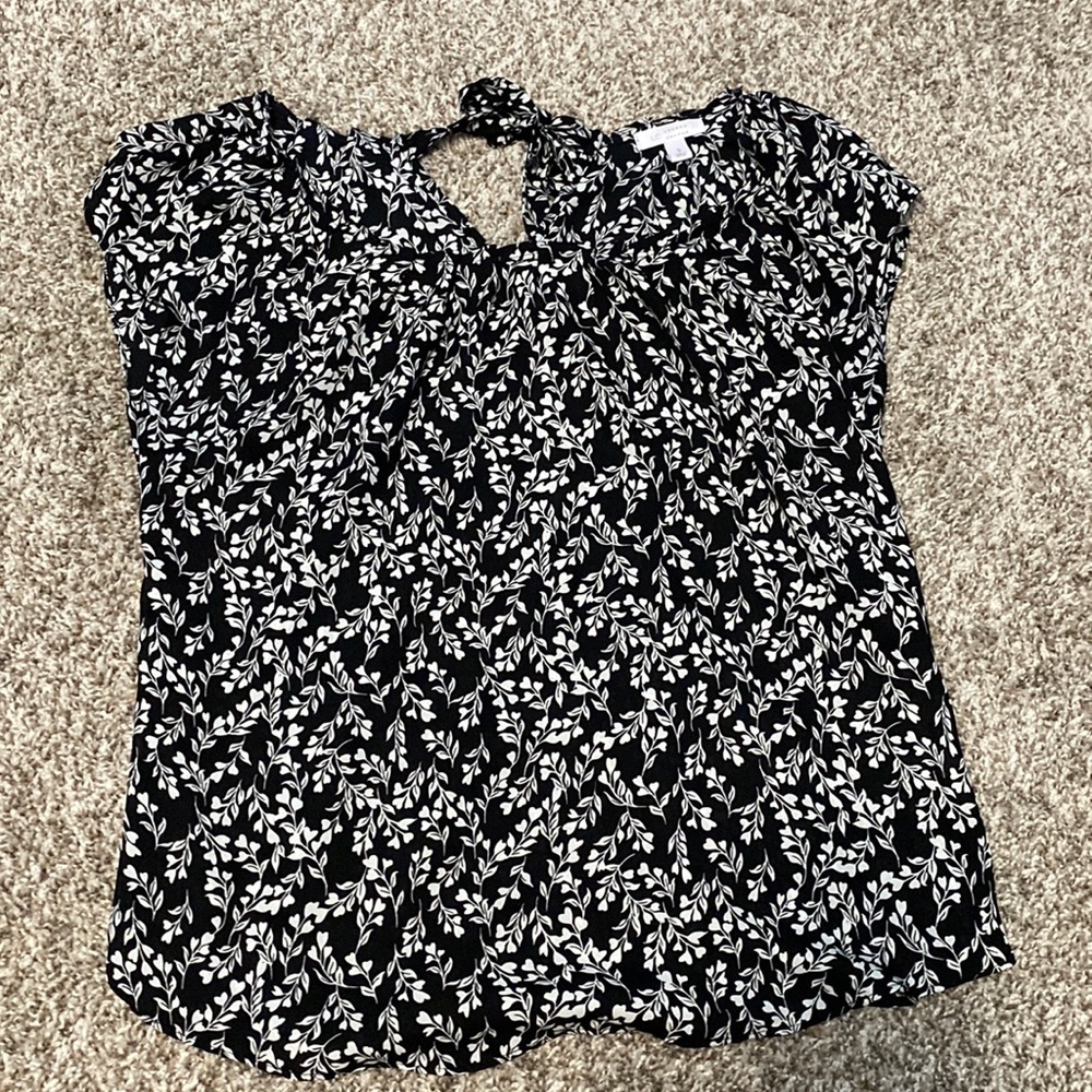 Printed Women's LC Lauren Conrad Pleat Neck Top-Size S